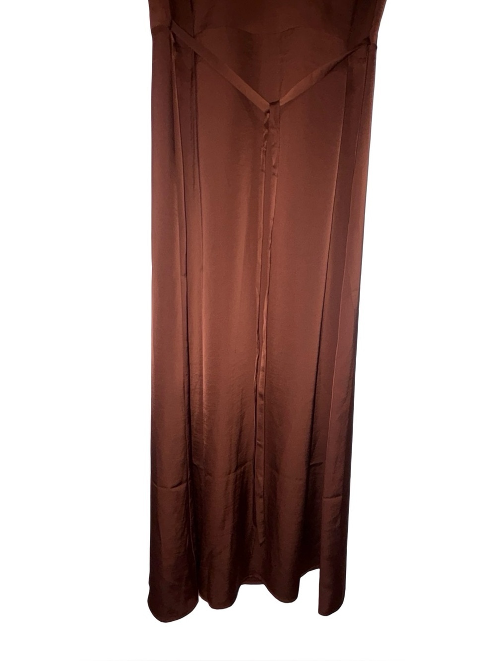 Old Navy NWOTChocolate Brown Size M Satin Cocktail Dress Boho - Picture 7 of 11